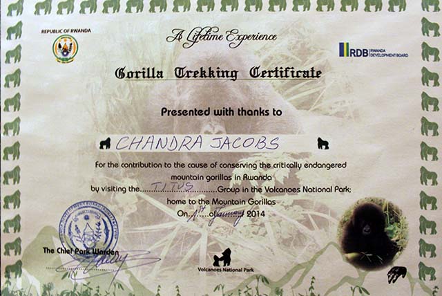 Awarding of the trekking certificates