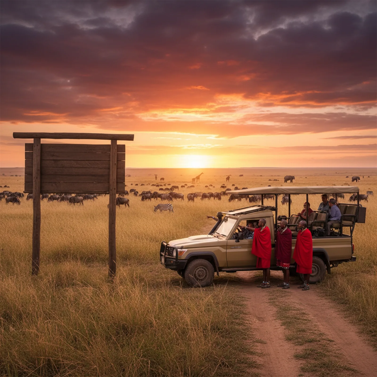 Lions on an African safari