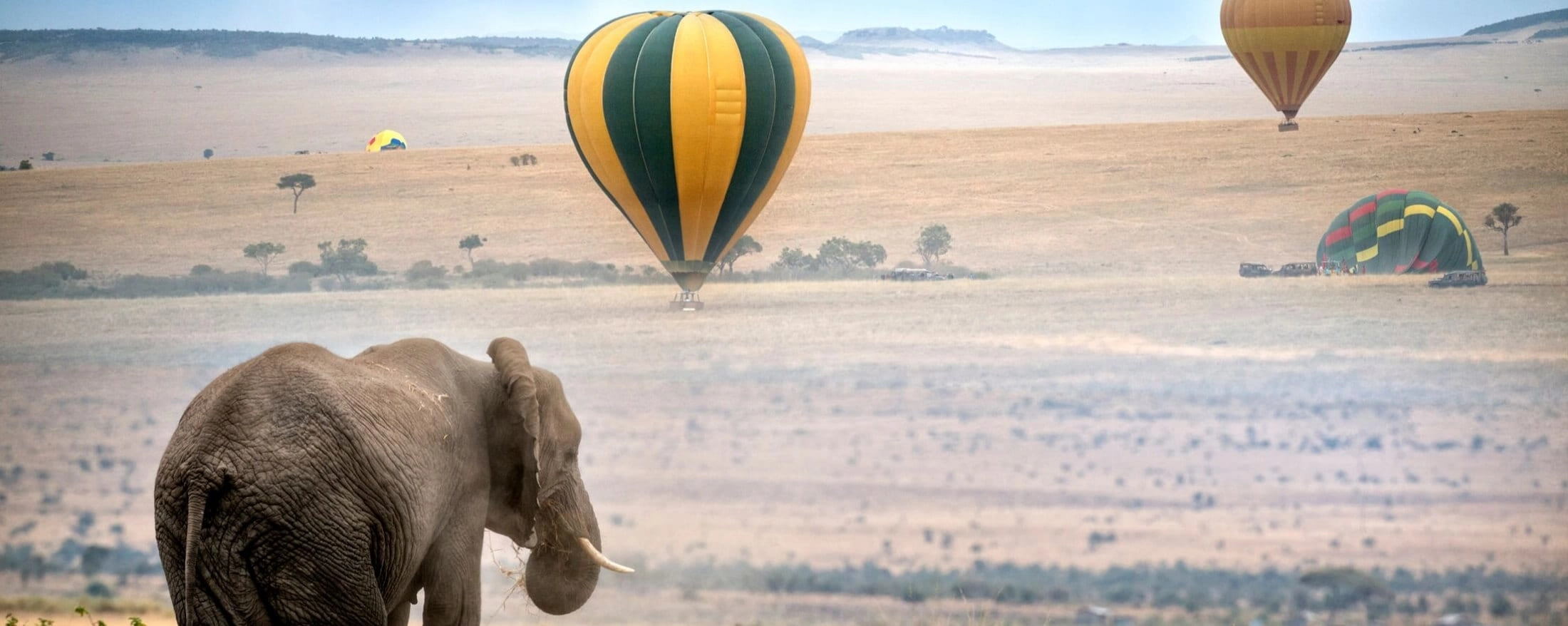 What is a hot-air balloon safari like in Africa?
