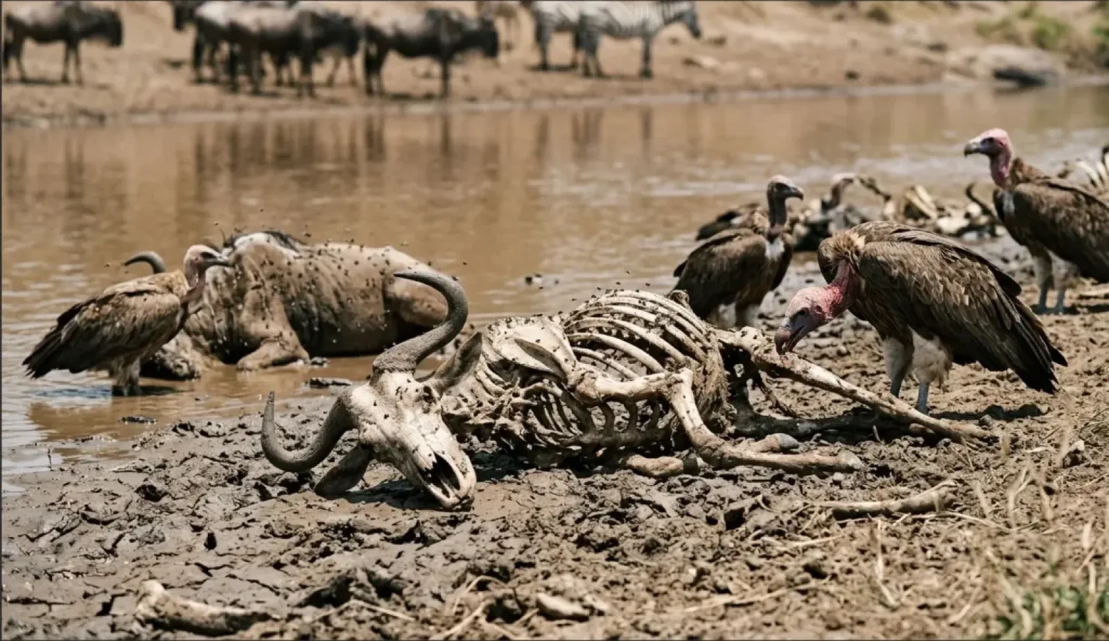 Wildebeest migration in Tanzania