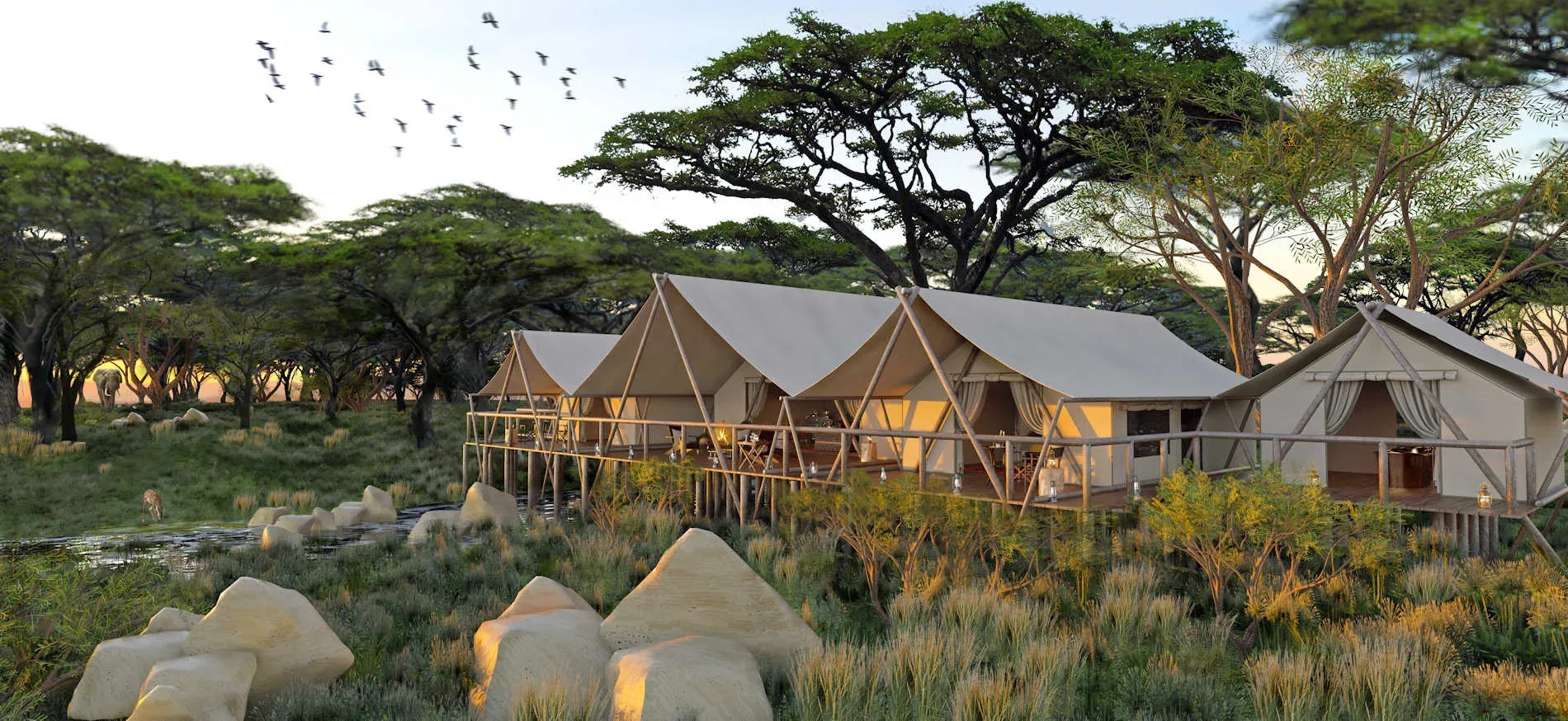 Private safari vehicle in East Africa